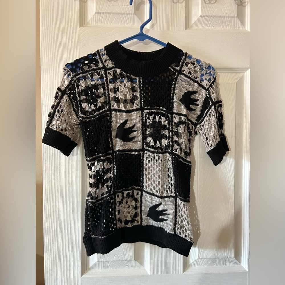 Alexander McQueen MCQ Kaio patchwork crochet top - XS **READ DESCRIPTION***